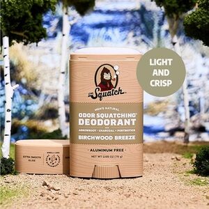 NEW Dr. Squatch Odor Squatching Deodorant in Bircheood Breeze 75g